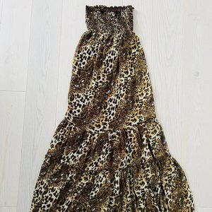 Double Zero Strapless Leopard Print Dress ( S )